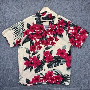 Favant Rayon Hawaiian Shirt Men's Large Floral Loop Collar Vintage
